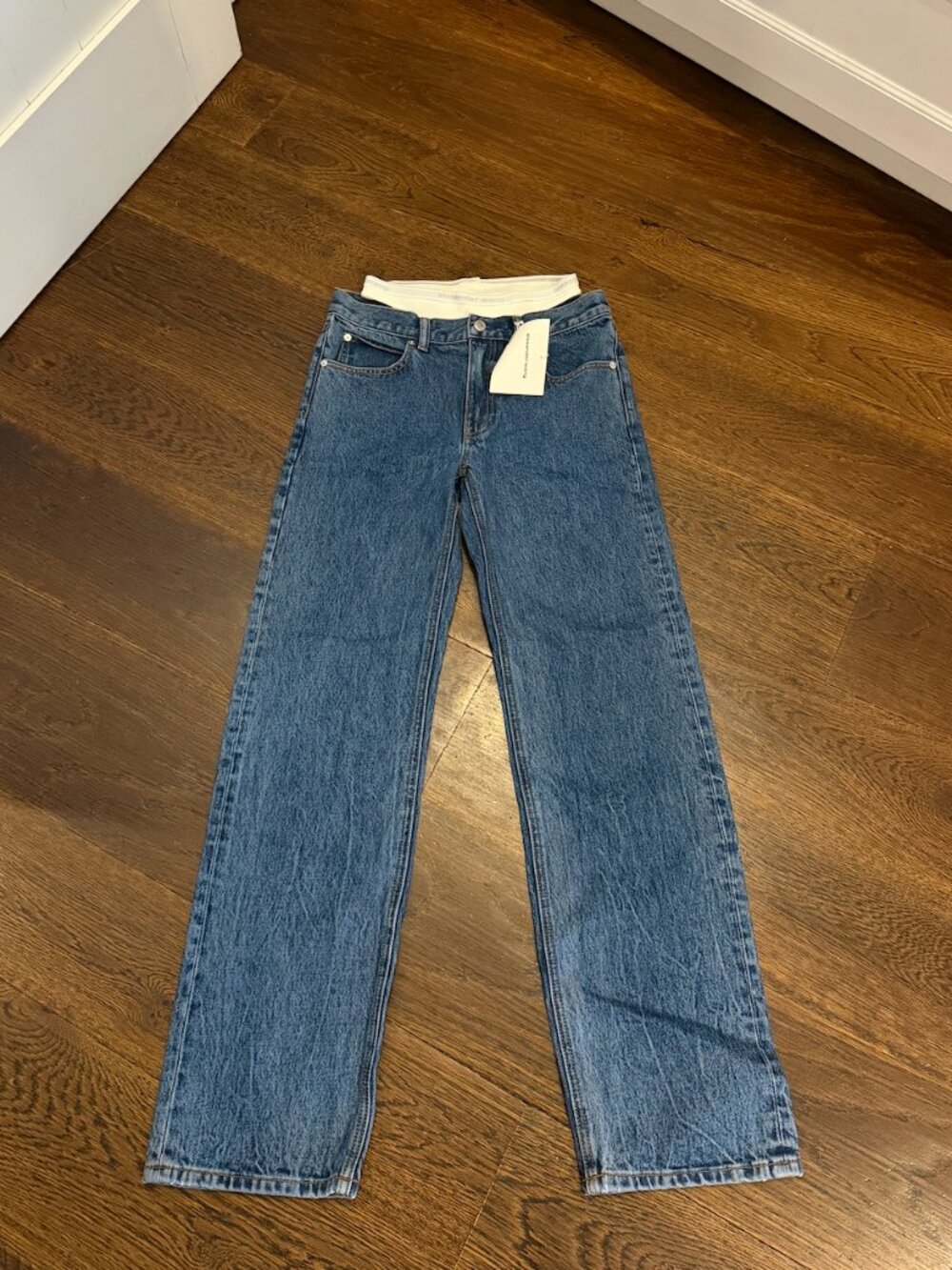 Alexander Wang Loose Jean Skinny (White Undies) | Deep Blue | Size 24